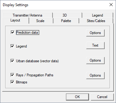 Layout Tab - Display of Results