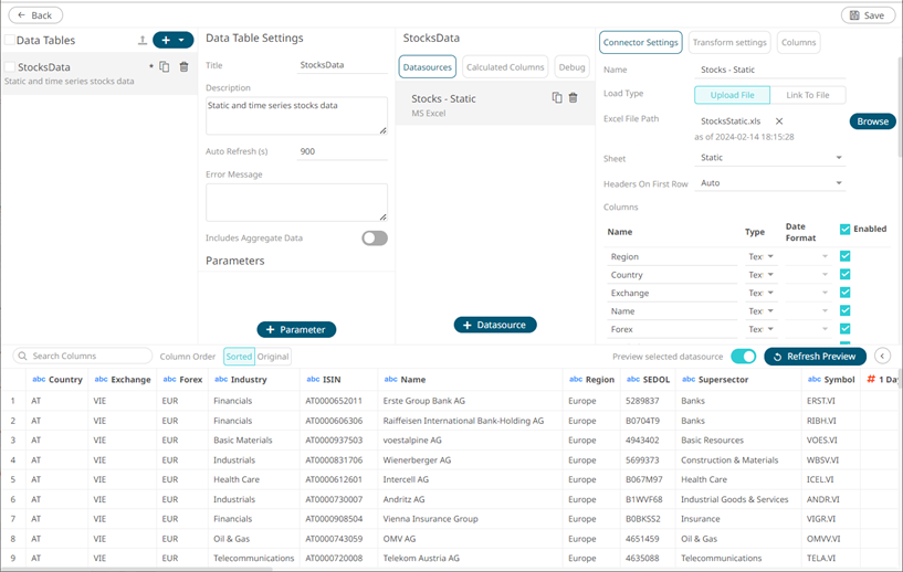 Adding More Data Tables Using the Workbook Internal Data Table Editor ...
