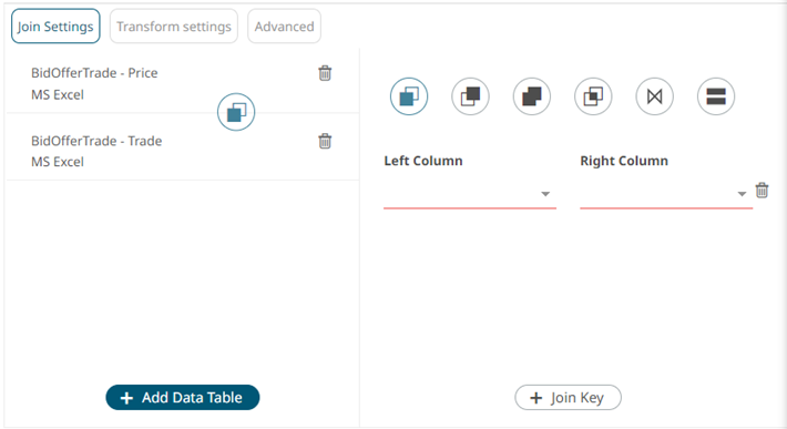 Joining Multiple Data Tables in the Joined Data Table Editor