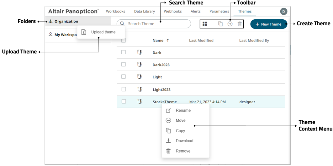 Managing Workbook Themes